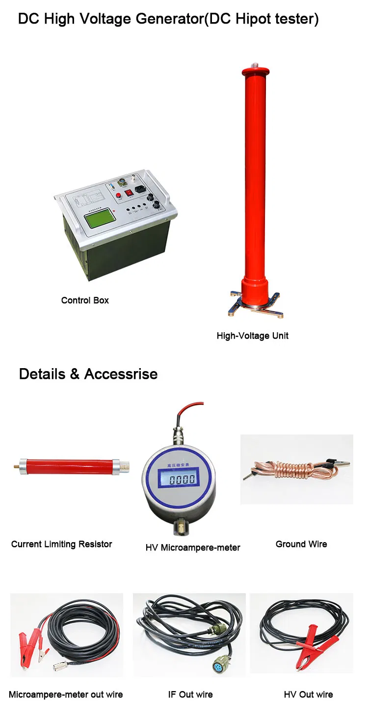 200kv/3mA High Voltage Test DC Hipot Tester/ Withstand Voltage Tester