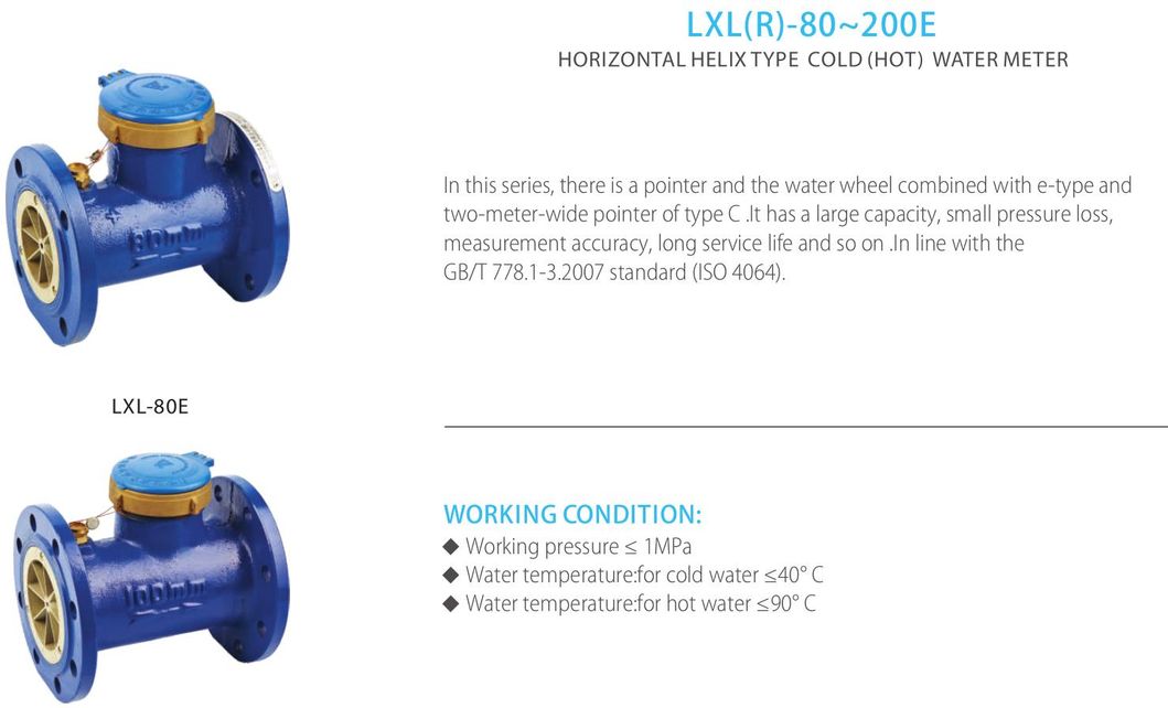 2021 Large Digital Water Meter Horizontal Screw Detachable Water Meter Dry Water Meter for Industry Use Can Save Time