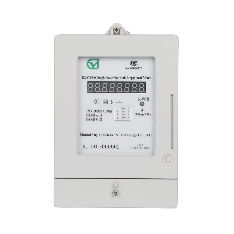 CPU Single Phase Multi-Tariff Energy Meter with CPU Card Class2.0
