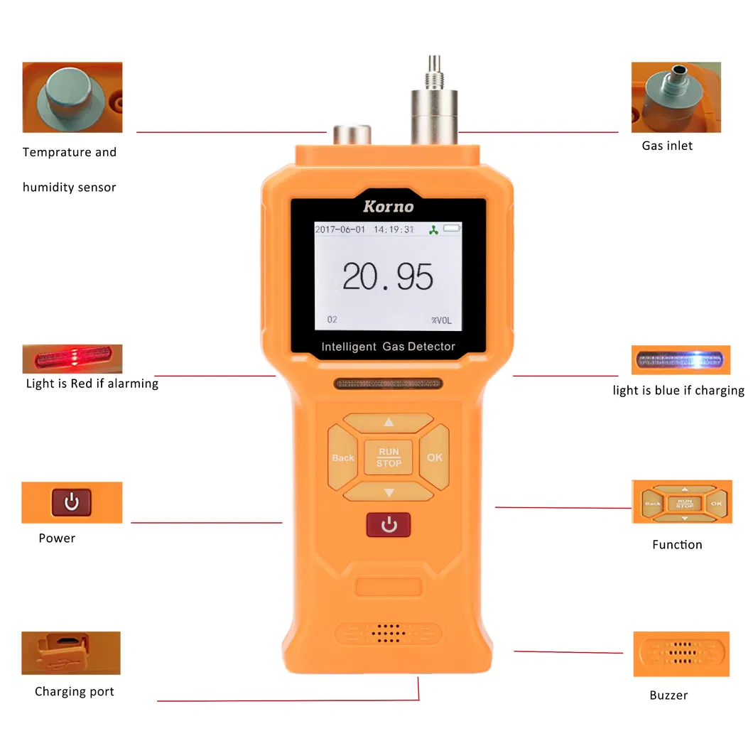 Hand-Hold C2h4 Gas Detector Ethylene Gas Detector with Pumping