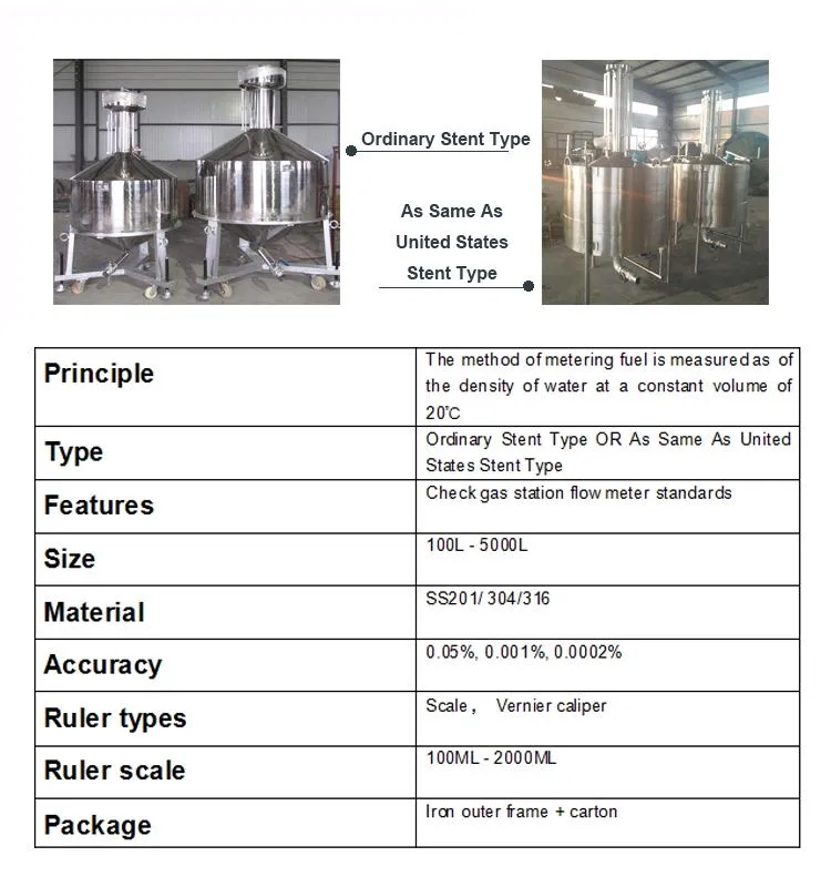 Measuring Can Portable Prover Measuring Can for Fuel Dispenser