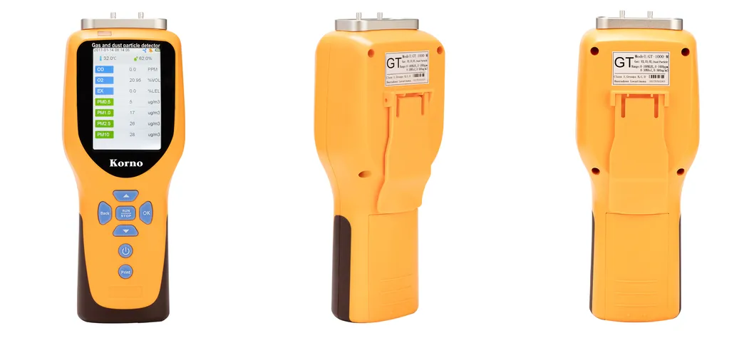 Portable Multi Gas Detector Portable Air Quality Monitor 3 in 1 Gas Detector (3 gases)