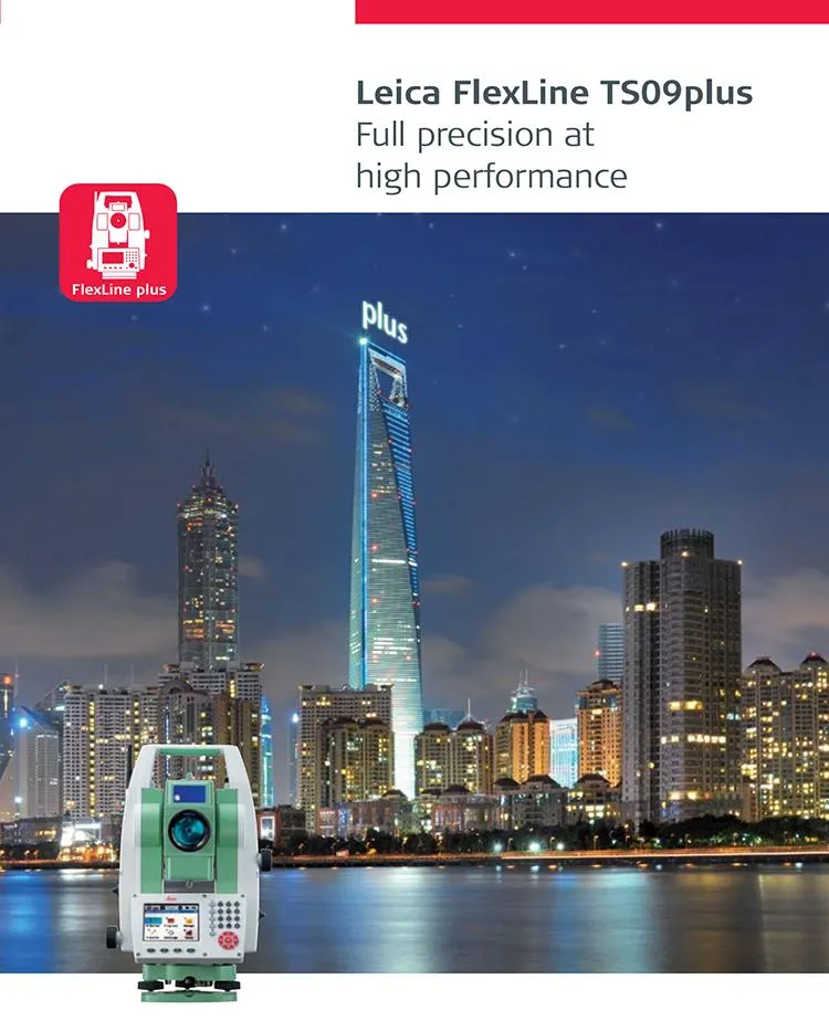 Total Station Leica Ts09 1" R500 Reflectorless Total Station Surveying Instrument